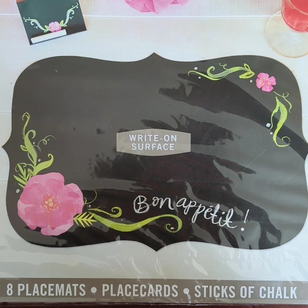 Target Chalkboard 8 Floral Placemats